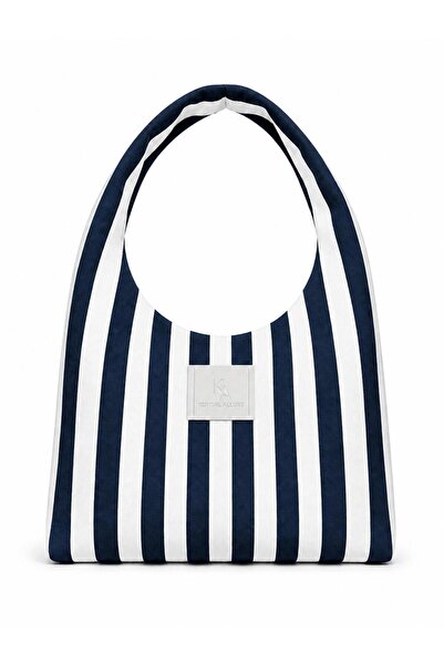 Kumsal Allure Cherry Coast Stripe Bag – Striped Summer Shoulder Bag