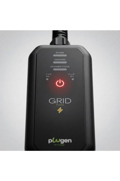 Plugen GRID 3 Taşınabilir EV Şarj Cihazı 22 kW 3 Faz 16-32A Type 2 Adaptörlü Çantalı