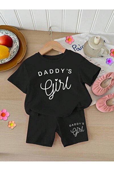 SVART WEAR Dječja majica i šorti sa printom "Tatin kćer" - set gornji i donji...