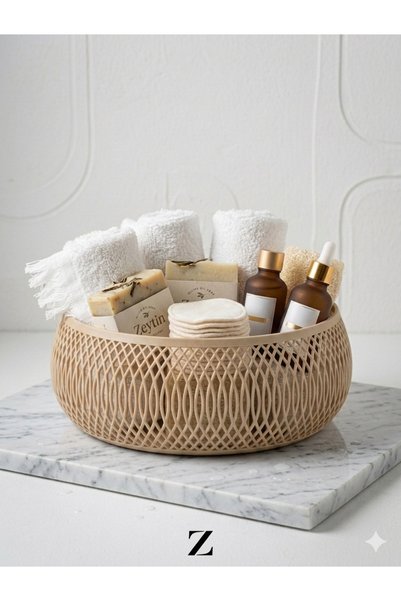triora Helix Modern Geometric Basket Set Presentation Bowl; Decorative Spiral Zen Decorative Fruit Bowl & Presentation Bowl 8cm Height X 23cm Diameter
