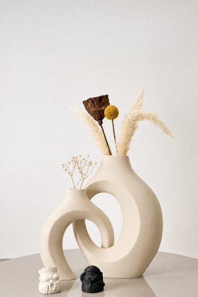 rufhomedesign 2 Li 15*11 cm Nordic Style Ivy Bohemian Vase Pinterest Pampas V...