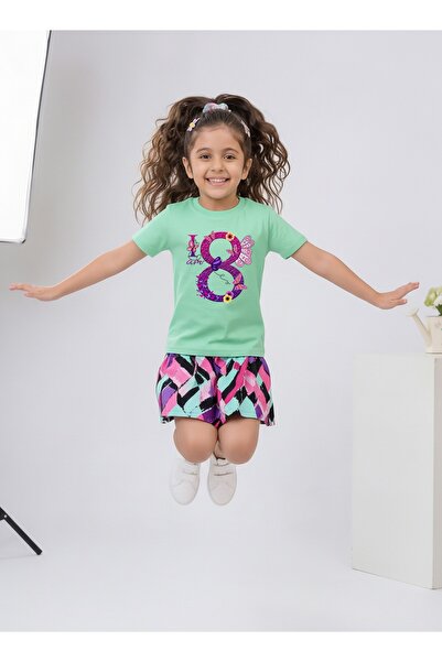 Funkaar Birthday Girl, 8th Year Butterfly Birthday Graohic Print T-Shirt