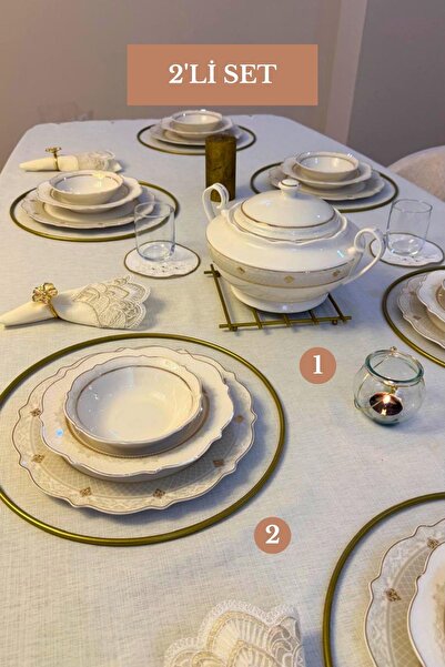 Edora Home 2’li Set Mat Gold 6'lı Supla Nihale Mutfak Seti