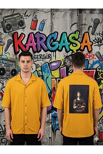 kargasa قميص مطبوع كبير الحجم