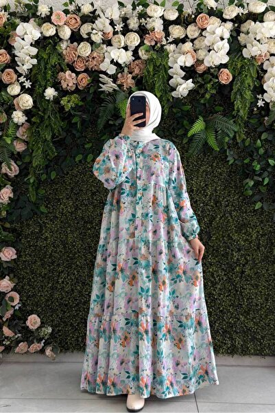 Moda Fatma Modal Dijital Elbise