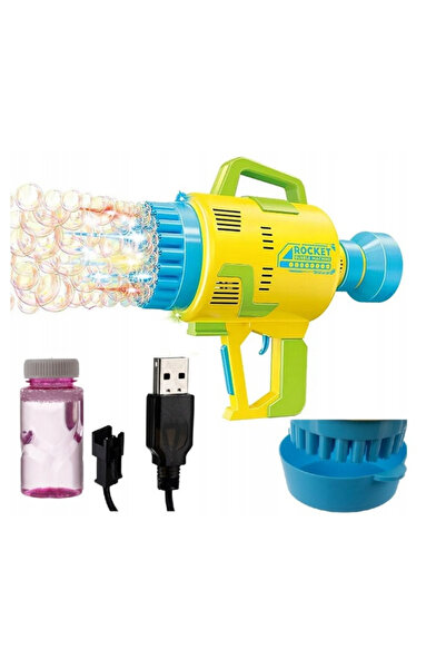 varioshop ®   Пистолет за сапунени мехурчета, 48 отвора, автоматичен, USB пре...