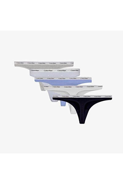 Calvin Klein Thong 5'li Kadın Mavi Külot
