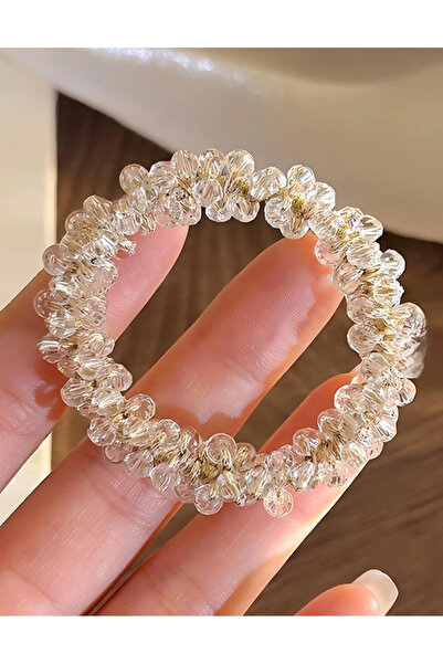 Mimoza Accessories Cream Colored Stone Rubber Buckle