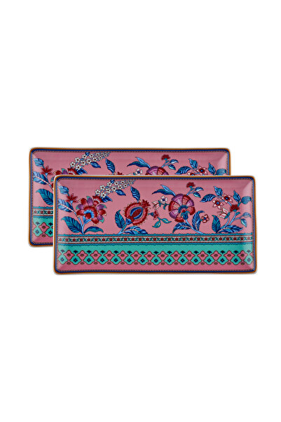 ROY KING FLOWER OF LİFE 26,5 CM 2'Lİ DİKDÖRTGEN TABAK