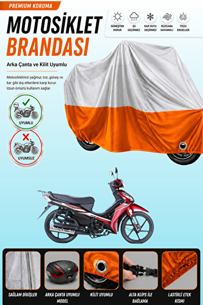 Cemku Double Gray Top - Orange Bottom, Rear Bag Compatible Rks Next 100 Motor...