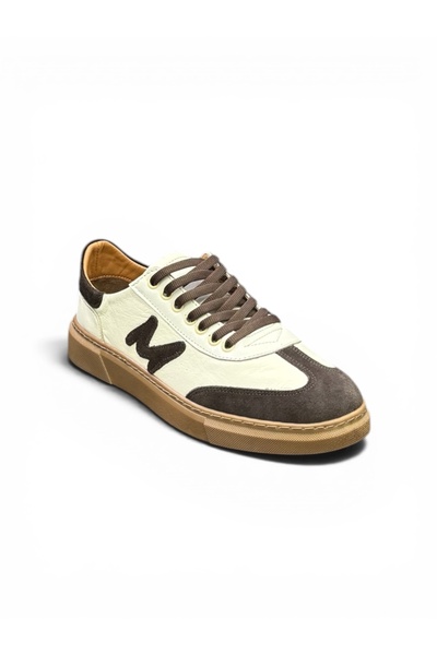 İYİSİNDEN SHOES حذاء نسائي من الجلد الطبيعي، موديل سنيكر، نعل مخيط مضاد للانزلاق