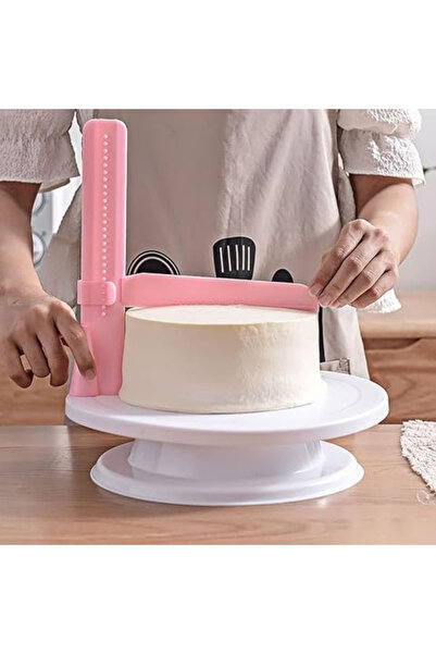 unbranded Set 2 Spatule Ajustabile Decor Tort – Nivelare Cremă, Finisaj Unifo...