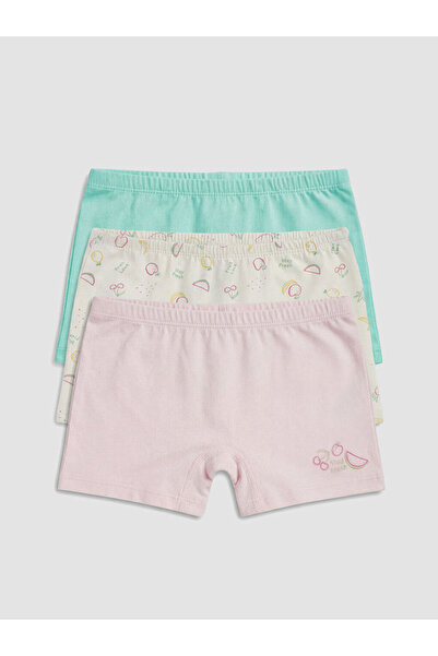 LC Waikiki Printed Girl's Boxer Set of 3