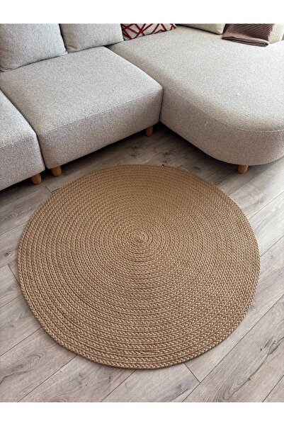 MaVaux Linea Saç Örgü Halı, Kilim Yuvarlak Modern Hasır Halat Özel Tasarım Sa...
