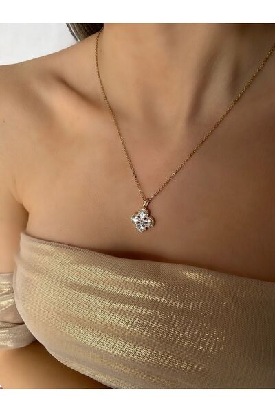 İNN JEWELLERY Steel Necklace, Tarnish Resistant, Antiallergic, Figured with Z...