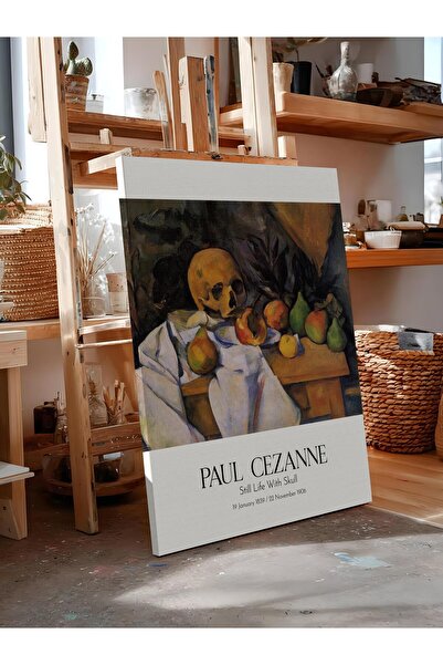 Postifull Paul Cezanne - Still Life with Skull, Canvas Painting, Art Series N...