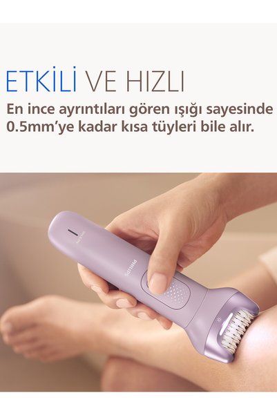 Philips 9000 Serisi BRE728/05 Tüm Vücut Epilatör Seti, Islak&Kuru, Kablosuz, Peeling Fırçası,Pedikür Başlığı