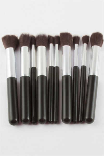 ZERO LAND Nhrhls Müjgan 10 Piece Makeup Brush Set (123433) - Black