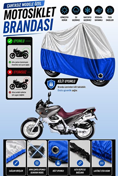 Cemku Twin Top Gray - Bottom Blue Bmw F 650 St Compatible Engine Cover, Rear ...
