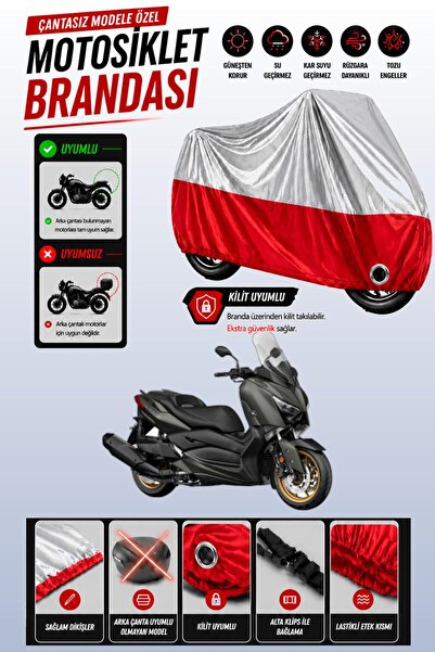 Cemku Twin غطاء محرك ياماها X-Max 400 متوافق مع اللون الرمادي العلوي واللون ا...