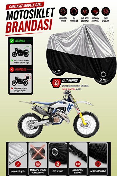 Cemku Twin غطاء محرك متوافق مع Husqvarna TC 50 باللون الرمادي من الأعلى والأس...