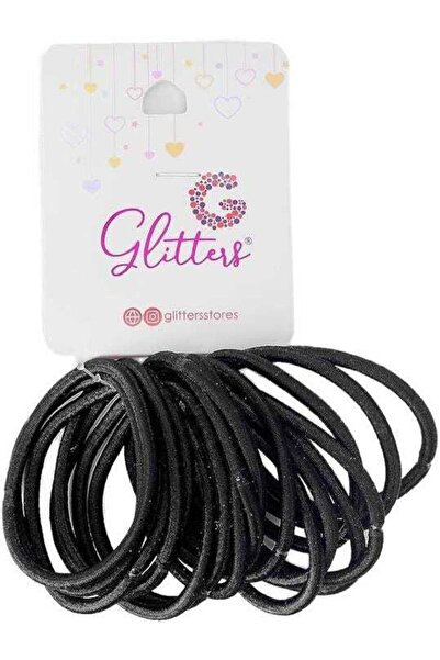 glitters - Hair Tie(L) - Blk 14pc-Glt2492