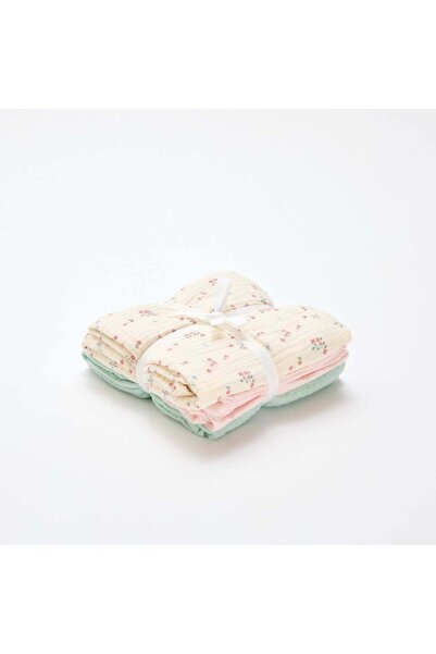 KIABI Pack Of 3 Muslin Squares White