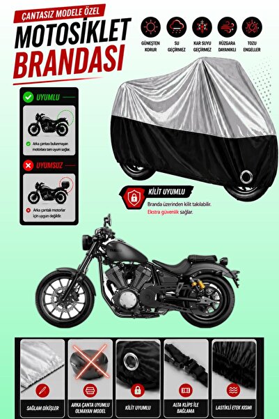 Cemku Twin غطاء محرك متوافق مع ياماها XV950R باللون الرمادي من الأعلى والأسود...