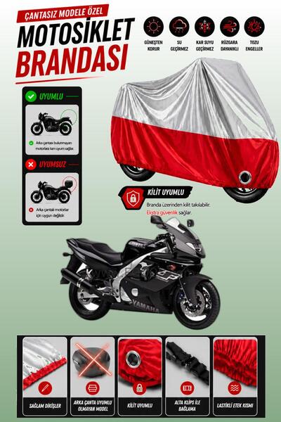 Cemku Twin غطاء محرك ياماها YZF 600 R ثاندركات باللون الرمادي من الأعلى والأح...