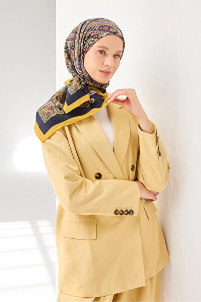 Silk Home Velora Scarf Ethnic Black - Yellow 90X90