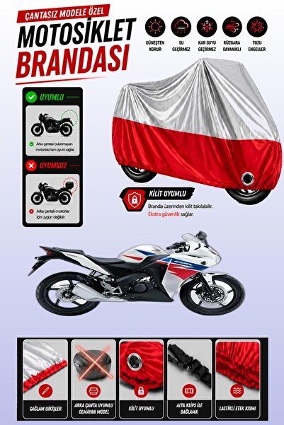 Cemku Twin غطاء محرك متوافق مع هوندا CBR 125 R باللون الرمادي من الأعلى والأح...