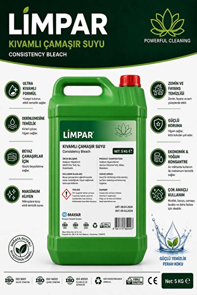 limpar Kıvamlı Çamaşır Suyu 5 kg