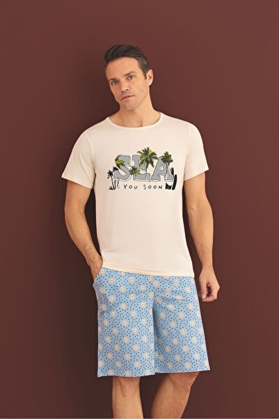 SEAMLIFE HOMEWEAR 100% Cotton Pajama Set Shorts