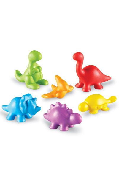 Learning Resources Set de sortare și numărare - Dinozauri jucăuși (72 de piese)