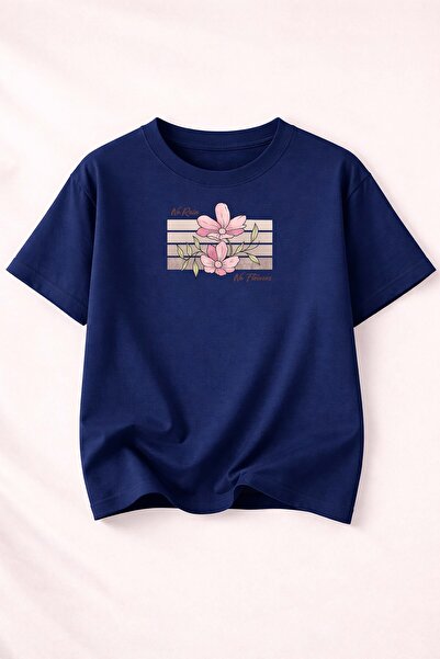 herkesemoda Tricou de damă din bumbac cu decolteu rotund și imprimeu No Rain ...