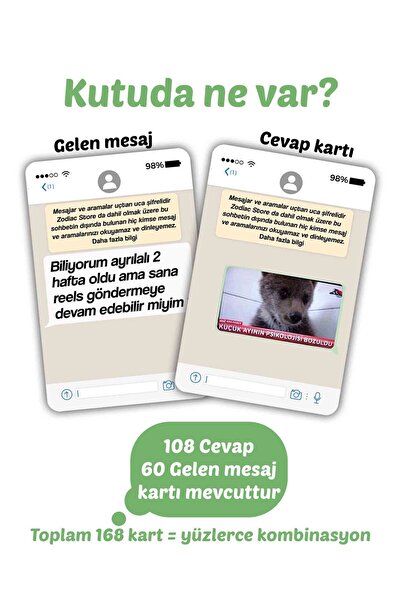 Zodiac Store Yazıyor… Eğlenceli Parti Oyunu – 108 Cevap & 60 Mesaj Kartı