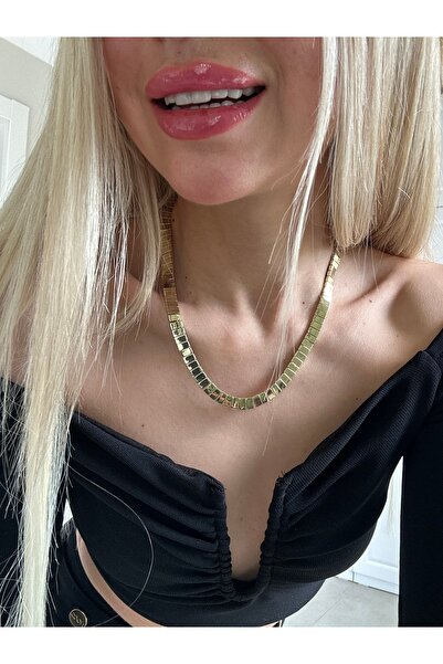 GenelTedarik Gold plaka kolye