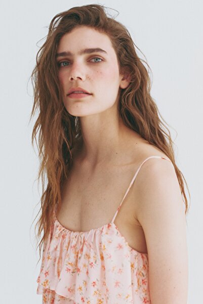 H&M Fırfırlı Çan Elbise