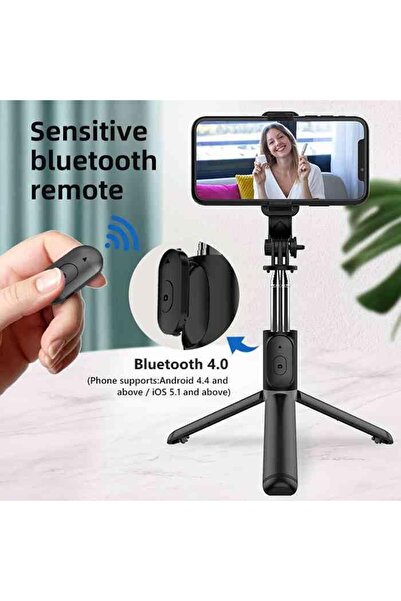 Mmctech 3'ü 1 arada Selfie Çubuğu Tripod, Kablosuz Uzaktan Kumanda, Uzatılabi...