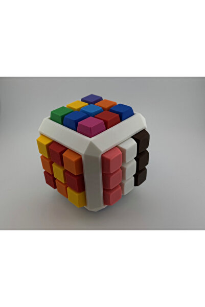 Mays3Dstudio 3D Baskı Clickerli Küp Fidget Oyuncak Renkli Masaüstü Stres Oyun...