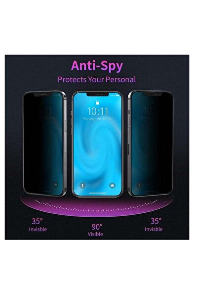 Rewa Apple iPhone 13 Pro Max Anti-Spy Privacy Glass Screen Protector 5D+ 9H Tempered Glass for 13promax Black
