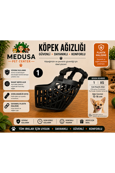 MEDUSA XS beden küçük ırk köpekler için ağızlık