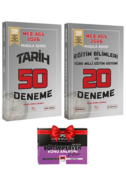 CBA Akademi 2026 MEB-AGS Pusula Serisi Tarih Deneme+Eğitim Bilimleri ve Türk ...