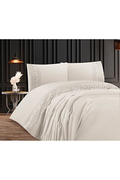 PERCARVİN HOME COLLECTİON Nursum Fransız Güpürlü Nevresim Takımı