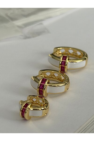 MOD10 Purple Line Design 3lü Set Kadın Küpe