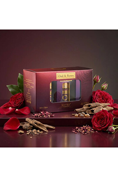 NAYRA 12 قطعة عطر رول أون بالعود والورد