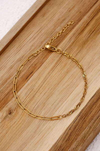 ByFlorya Jewelry Steel Luxe Bracelet Combination Chain Florya Paperclip&Singa...