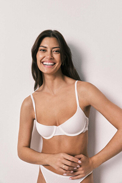 Women'secret White classic padded cotton bra BEAUTIFUL