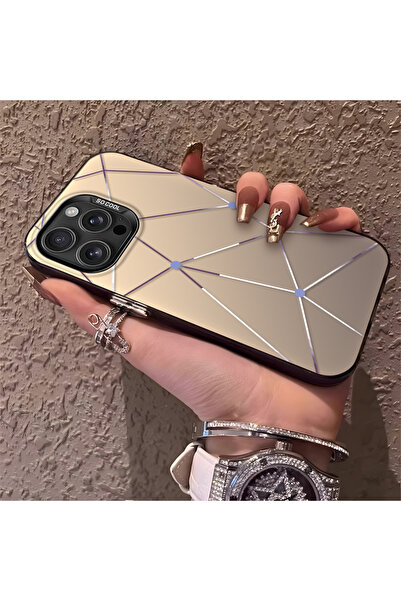 PATTERNOVA iPhone 16 Pro Max Uyumlu Yüksek Kalite Çizgili Geometrik Kılıf, Sa...