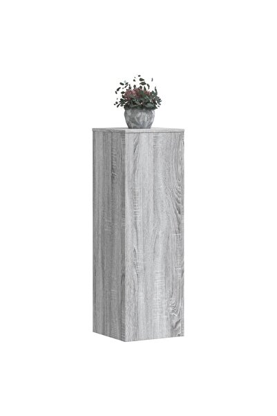 vidaxl Suporturi plante 2 buc. gri sonoma 33x33x100cm lemn prelucrat